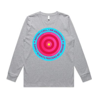 Affirmation Tee LS - Before I call AQUA Thumbnail