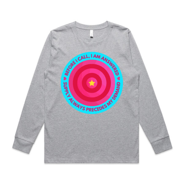 Affirmation Tee LS - Before I call AQUA Thumbnail