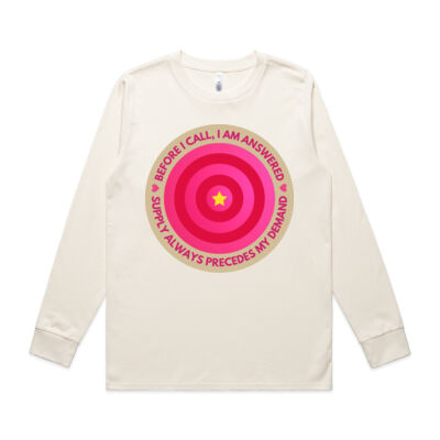 Affirmation LS Tee -  Before I Call - Tan Thumbnail