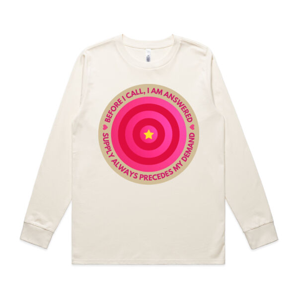 Affirmation LS Tee -  Before I Call - Tan Thumbnail