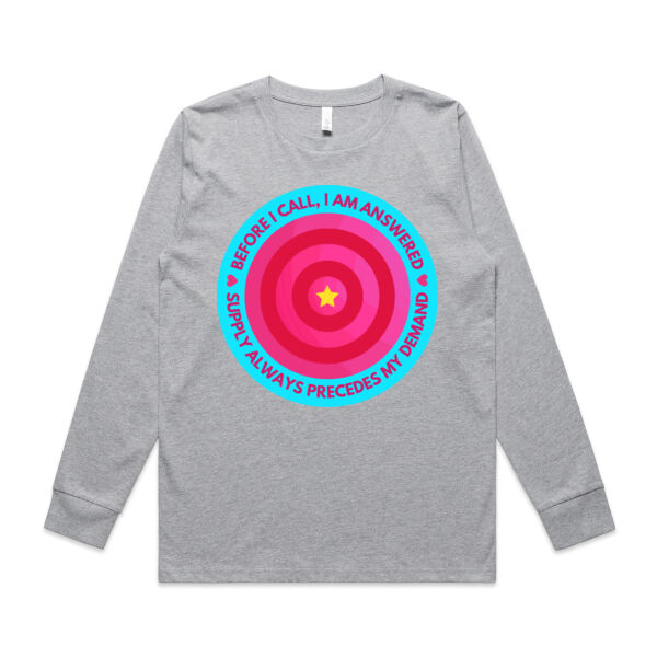 Affirmation Tee LS - Before I call AQUA 2 Thumbnail